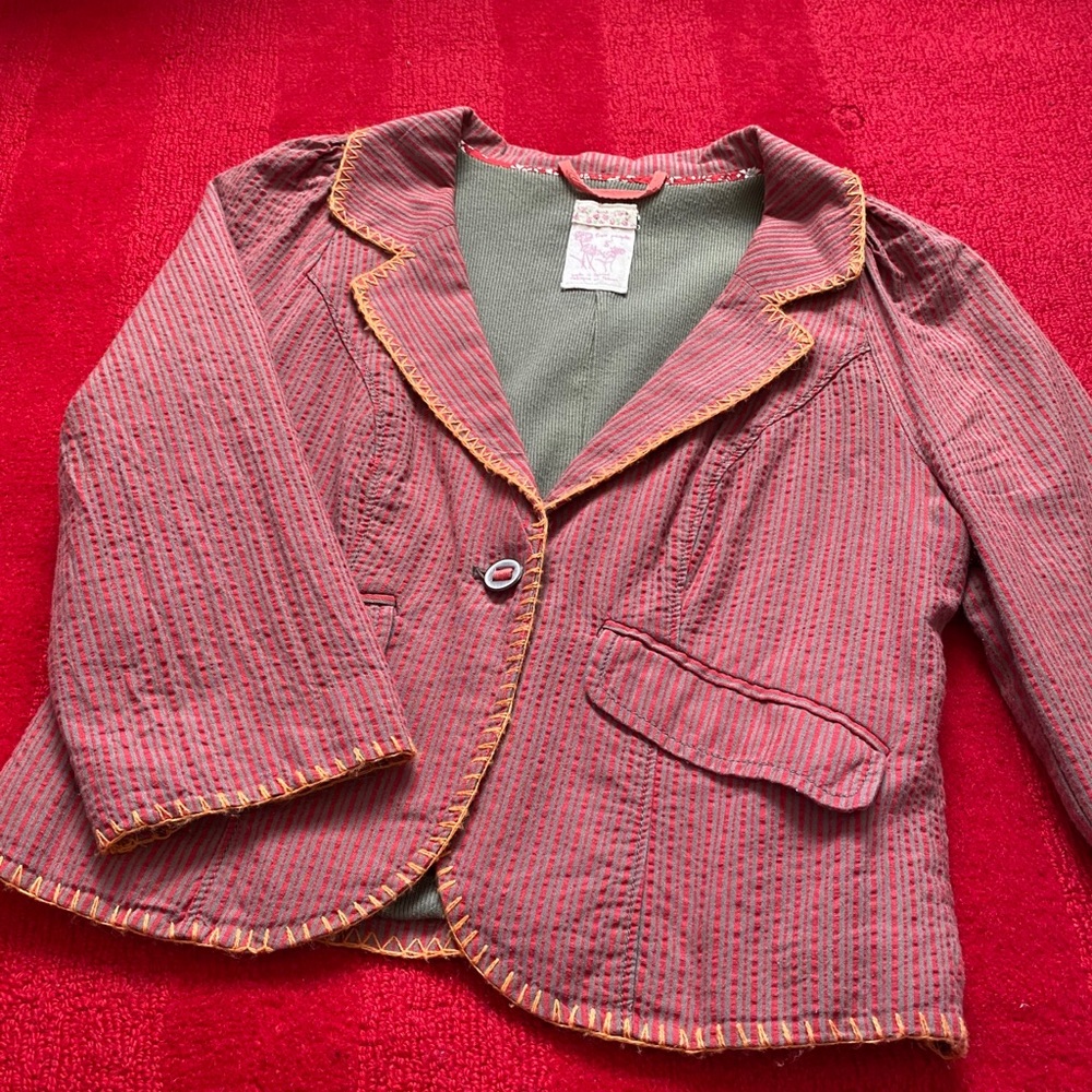 Free People Cotton Puffed sleeve Jacket